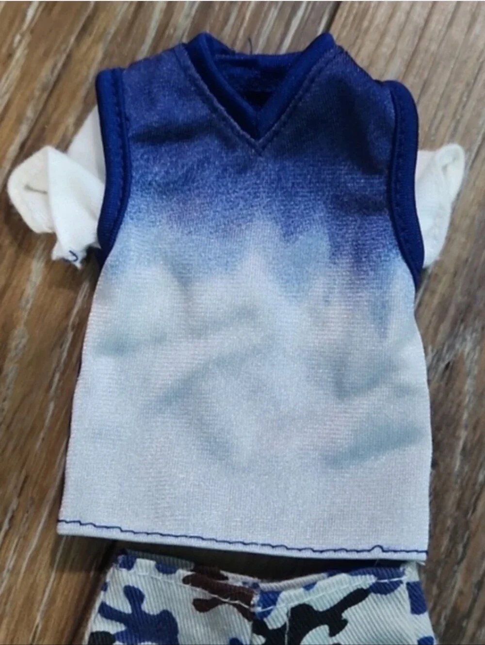 Vintage Ken Barbie Doll Sweatshirt Pants & Blue Ombre & Camo Pants Outfit
